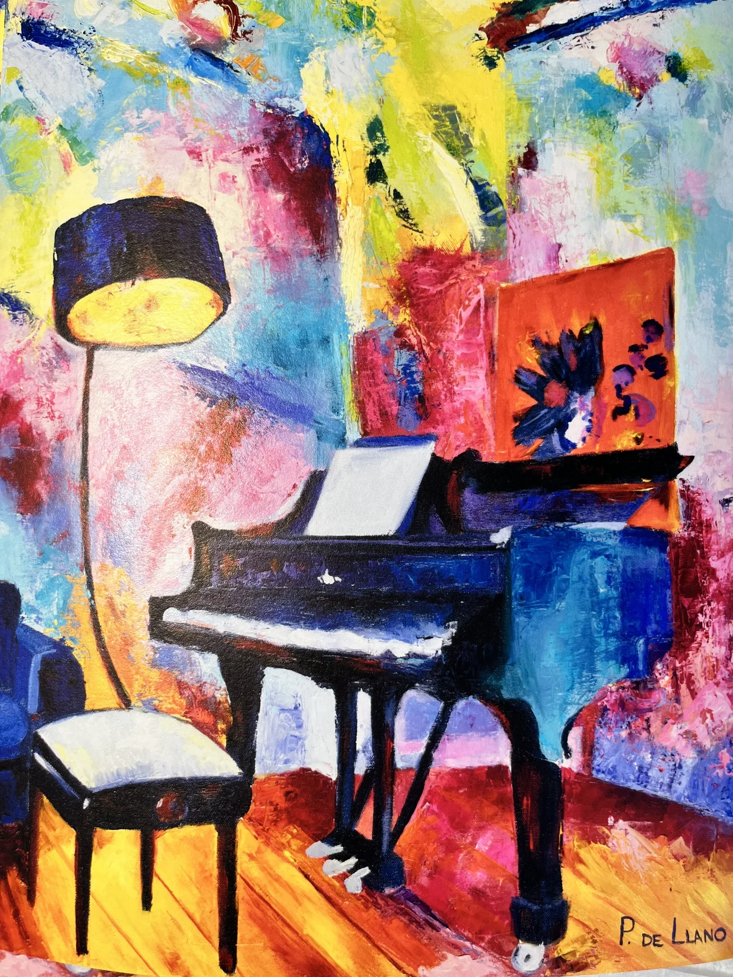 Colourful piano interior from Silent Coda